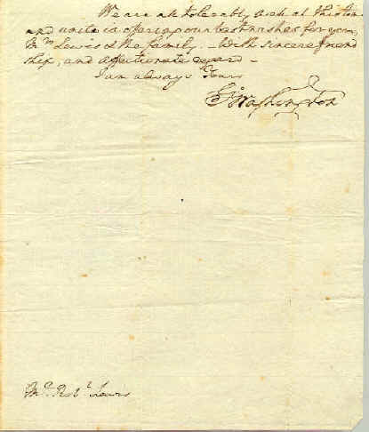 Autograph letter signed "Go: Washington" to his nephew Robert Lewis © Stan Klos